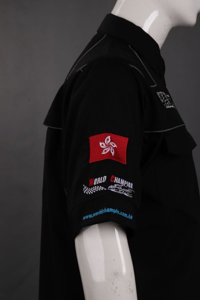 DS070 designs black embroidered logo uniforms  trailer industry companies  uniforms  maintenance  detail view-2